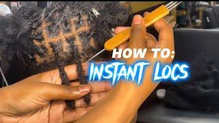 HOW TO INSTANT LOCS  using crotchet needle + interlock method DETAILED & EASY