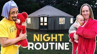 Our FAMILY Night ROUTINE Living in a YURT & Homesteading