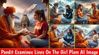 Pandit Examines Lines On The Girl Plam AI Image Creator  Bing AI Image Creator Tutorial Girl