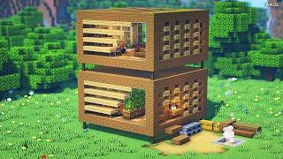 ️Minecraft Tutorial  How To Build a Survival Wooden Modern House