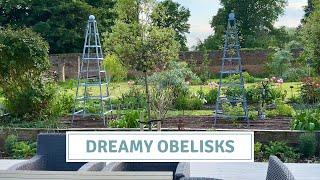 A New Pair of Obelisks Climbing Rose Supports Dreamy Garden Structures  Cottoverdi