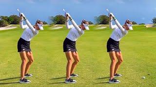 NELLY KORDA GOLF SWING SLOW MOTION