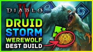 Diablo 4 - New Best Endgame Druid Build The Storm Werewolf MASSIVE Damage Level 100 Skills & Gear