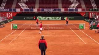 How to serve by Dom Inglot at the Davis Cup in Rouen