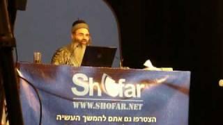 Rav Amnon Yitzchak speaking at the Modiin Cultural Center