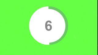 10 Second Count Down circular timer in green screen Free for commercial