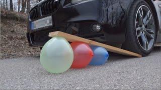 Écraser des choses croustillantes et douces en voiture EXPÉRIENCE VOITURE vs BALLONS