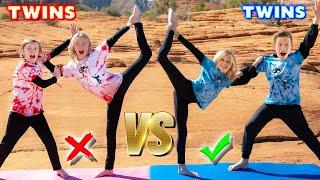 TWIN VS TWIN EXTREME YOGA CHALLENGE IN THE DESERT