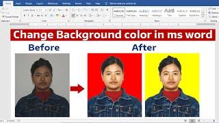 Remove Image Background and Change Color in Microsoft Word any Version 