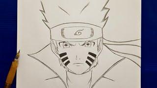 how to draw Naruto  Six Paths Sage Mode   Naruto step by step  easy tutorial