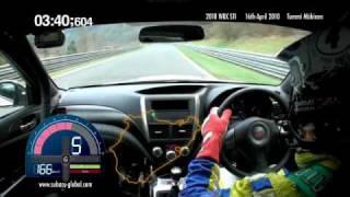 Subaru WRX STI sedan Nurburgring record lap with Tommi Mäkinen - on-board footage