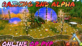 ARK MOBILE ONLINE RAID - WIPING ALPHAS - 2 VS WHOLE TRIB