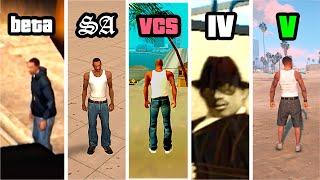 Carl Johnson CJ Evolution in GTA Games Cameos and References