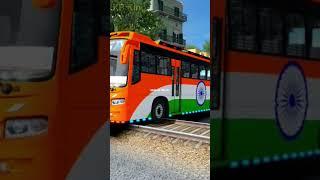 India bus on Railtrack  #shorts