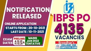 IBPS PO 2021 NOTIFICATION OUT  IBPS PO RECRUITMENT 2021 COMPLETE DETAILS IN TELUGU