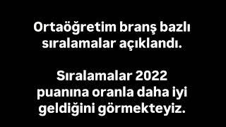 2024 KPSS ORTAÖĞRETİM BRANŞ BAZLI SIRALAMALAR AÇIKLANDI