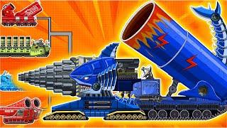 This monster is way too strong World of tanks  Mutant Shark Boss Vs KV-44   Cartoons about tanks