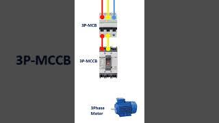 3 phase motor mcb mccb connection #shorts