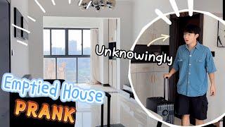 I Emptied The House  While My Boyfriend Is Not At Home  Moving House Prank Cute Couple