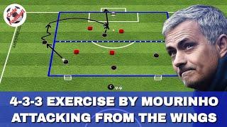 4-3-3 exercise by Mourinho Play with the wingers