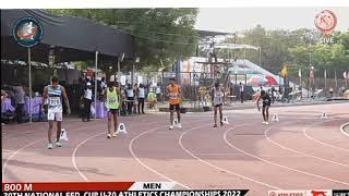 800m Boys 20th National Federation Cup U20 Athletics Championships 2022