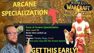 RING RUNE FOUND Arcane Specialization for Hunter Mages Druids in Season of Discovery WoW