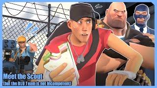 SFM Meet the Scout but the BLU Team is 𝙉𝙊𝙏 Incompetent