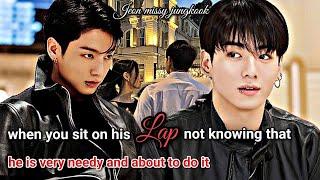 when you sit on his lap not knowing he is very needy and about to do  #jkff #fanfiction #btsff