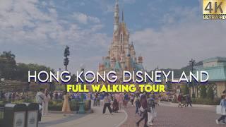 Exploring Disneyland Hong Kong  FULL Walking Ride Tour of Hk Disneyland 4k #hkdisneyland