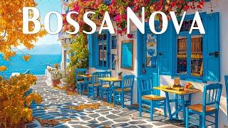 Relaxing Morning at Autumn Outdoor Coffee Shop with Bossa Nova Jazz Piano to Stress Relief Unwind