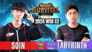 Soin vs LabyRinth  Warcraft Survival Battle 2024 - Season 2 ️ WarCraft 3 Reforged Cast