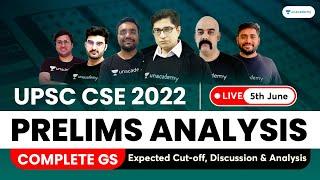 UPSC CSE Prelims 2022 - Paper 1 Analysis - Complete GS  Answer Key Solutions and Expected Cutoff