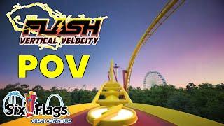 Flash Vertical Velocity Front Row POV  Six Flags Great Adventure New-for-2024