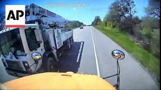 Dashcam video shows deadly Texas school bus crash