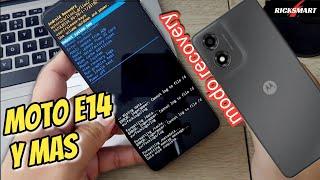 Formatear *HARD RESET* Motorola moto E14 y mas MODO RECOVERY Android 14 Quitar clave