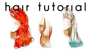 Hair Watercolor Coloring Tutorial