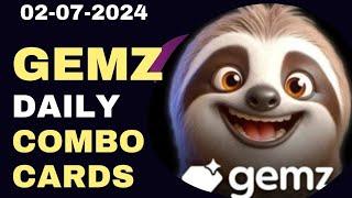 Gemz Daily combo Cards  Gemz Coin Daily Combo 02 July 2024