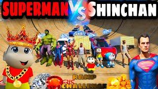 GTA 5  Superman vs Shinchan Ultimate Mega Ram challenge in GTA V