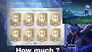 How much is Benedettas Moonblade Skin ? Moonblades Summon Event