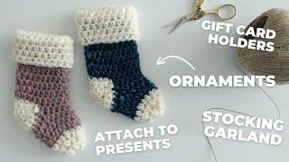 Ultimate Holiday DIY...Crochet Mini Stockings in MINUTES Tutorial