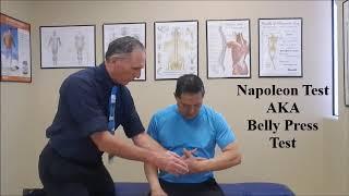 Napoleon Test AKA Belly Press Test