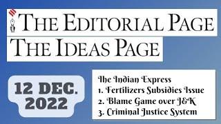 12th December 2022  Gargi Classes The Indian Express Editorials & Idea Analysis  By R.K. Lata