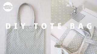 DIY tote bag tutorial + sewing for beginners FREE PATTERN