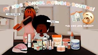 MY KIDS FIRST DAY OF SCHOOL MORNING ROUTINE *chaotic fr*  BERRY AVENUE ROLEPLAY *Roblox Roleplay*