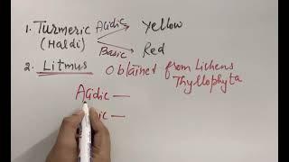 Acid and Base test on turmeric solution .. #chemistry