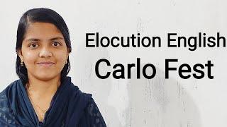 Carlo Fest 2021Elocution English competition Church and her challenges My attempt