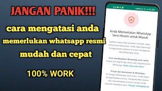 cara mengatasi anda membutuhkan wa resmi update mb whatsapp terbaru