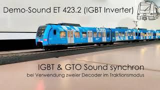 423soundshop Demo-Video des S-Bahn Sounds ET 423.2 IGBT Inverter für Roco BR 423