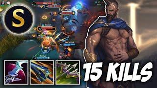 Wild RIft  S Rating 15 Kills Pantheon VS Warwick Baron Lane Season 14