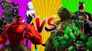 SUPERHERO DANCE Black Panther vs Spider man Girl vs Red Hulk vs Hulk Gladiator vs Hulk Abomination